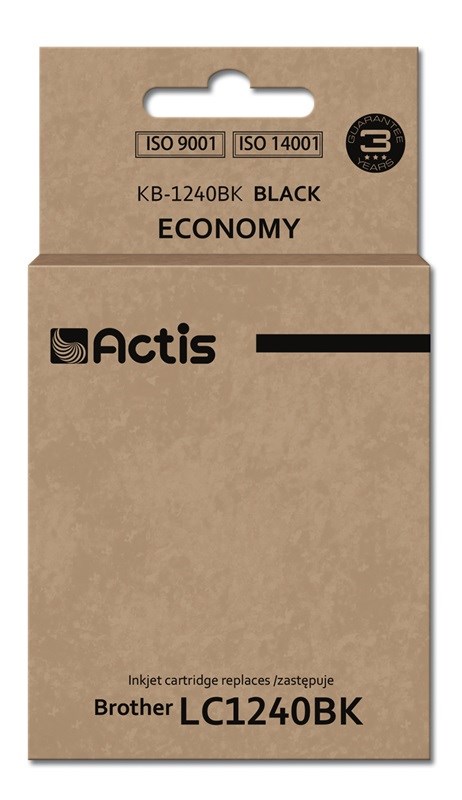 Actis Inkoust KB-1240Bk (náhradní inkoust Brother LC1240BK/LC1220BK; standardní; 19 ml; černý)
