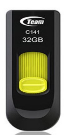 Team Group C141 USB paměť 32 GB USB Typ-A 2.0 Černá, Žlutá