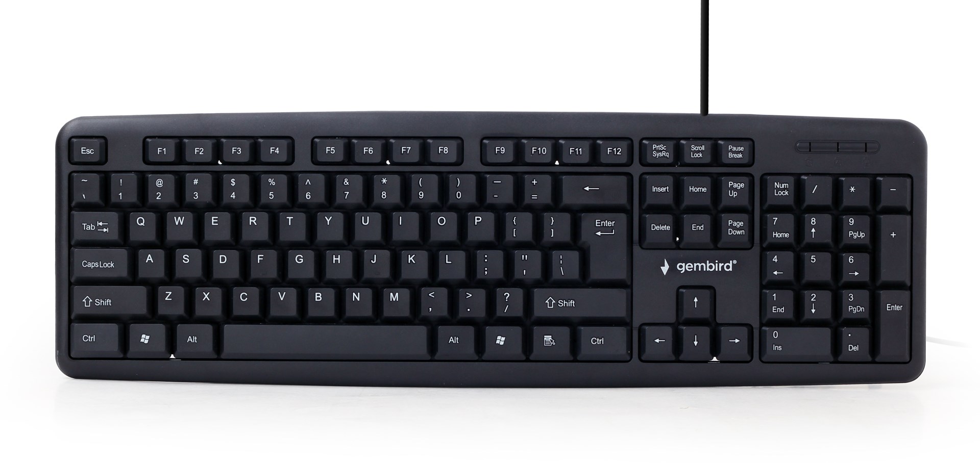 Gembird KB-U-103 klávesnice USB Americká angličtina Černá