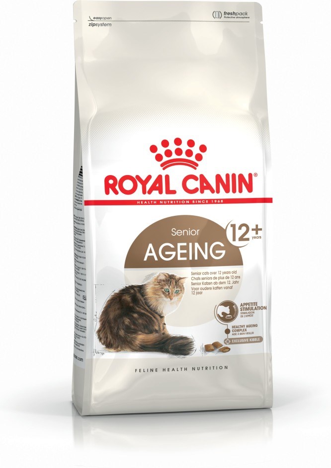 Royal Canin Senior Ageing 12+ suché krmivo pro kočky 4 kg Drůbež, Zeleninová