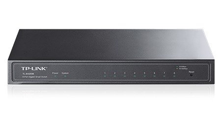 TP-Link TL-SG2008 Řízený L2 Gigabit Ethernet (10/100/1000) Černá