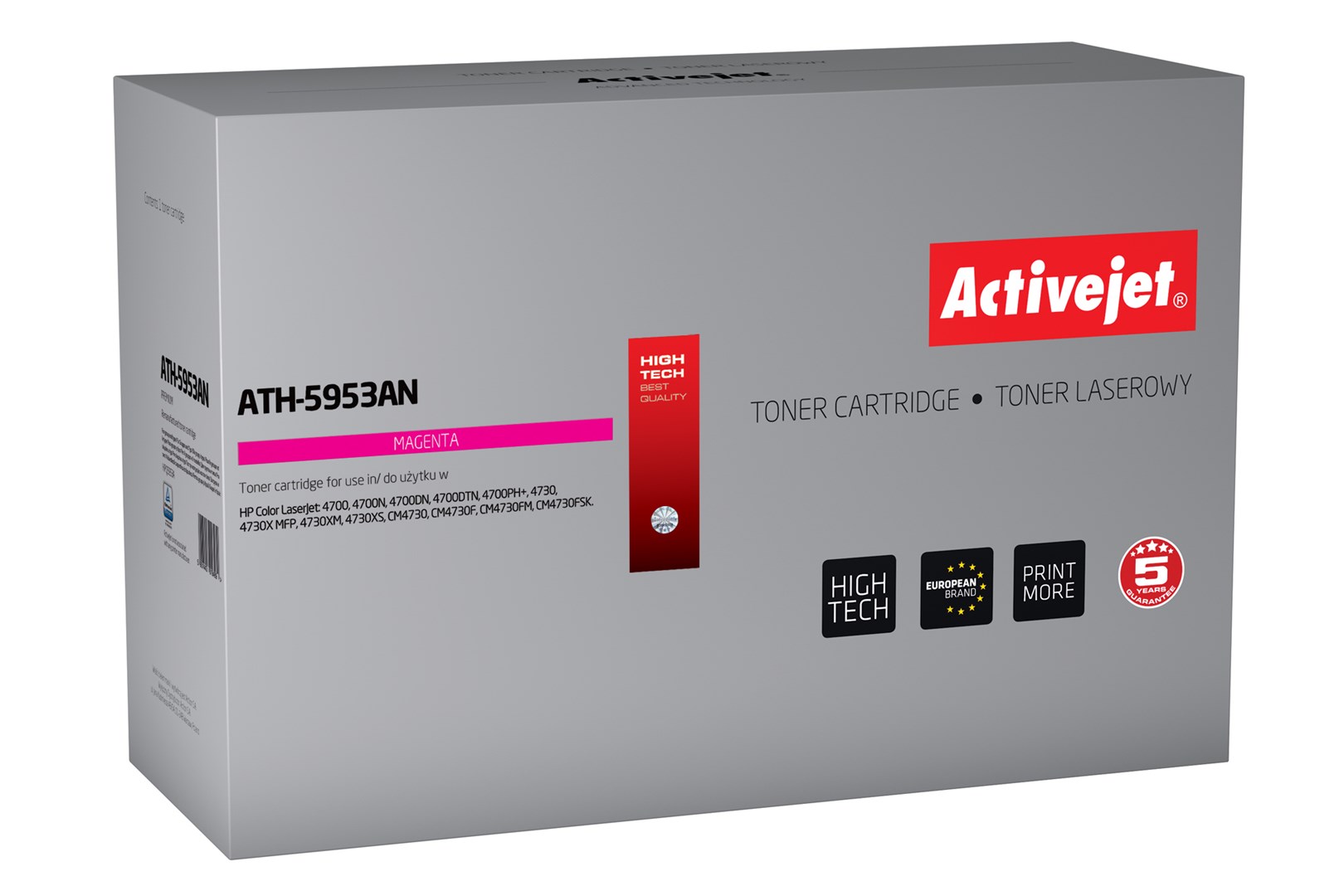 Activejet ATH-5953AN (náhrada za HP 643A Q5953A; Premium; 10 000 stran; červená)