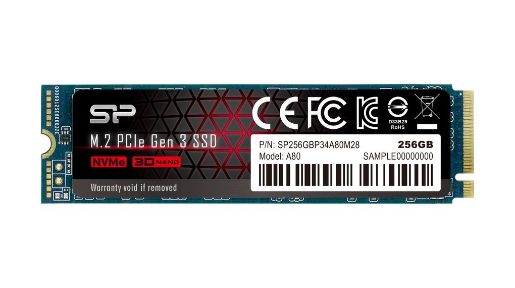 Silicon Power SP256GBP34A80M28 SSD disk M.2 256 GB PCI Express 3.0 SLC NVMe
