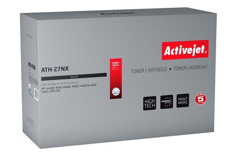 Activejet ATH-27NX (náhrada za HP 27X C4127X, Canon EP-52; Supreme; 11300 stran; černá)