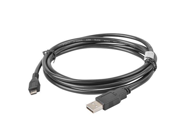 Lanberg CA-USBM-10CC-0018-BK USB kabel 1,8 m USB 2.0 Micro-USB B USB A Černá