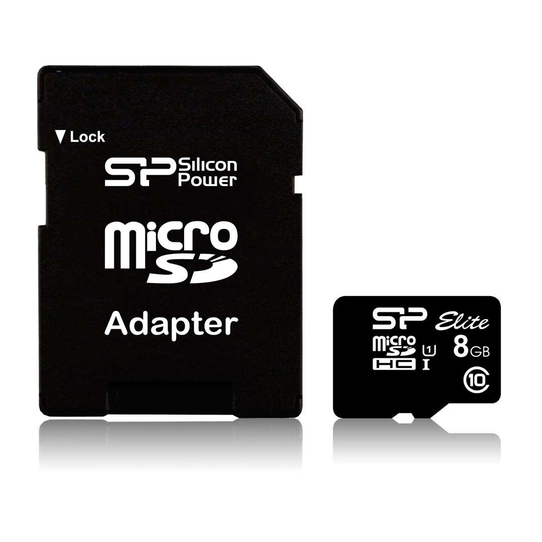 Silicon Power Elite 8GB microSDHC UHS-I  paměť flash Třída 10