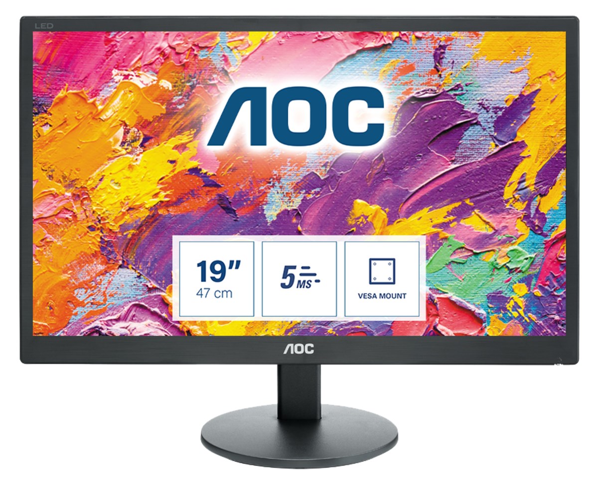 AOC 70 Series E970SWN LED display 47 cm (18.5") 1366 x 768 px WXGA LCD Černá