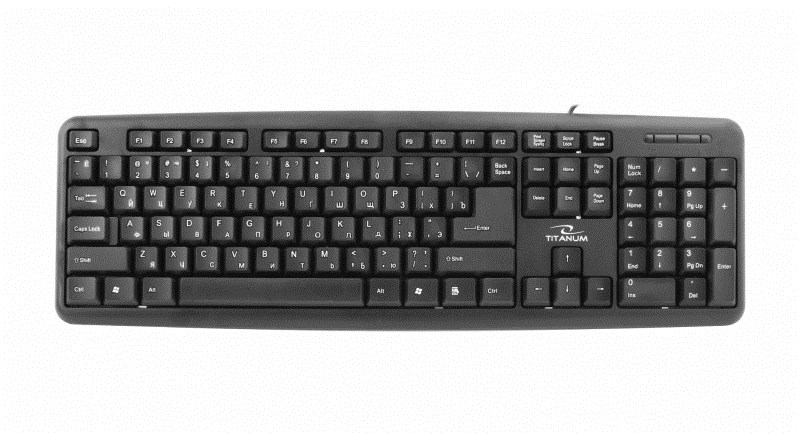 Esperanza TKR101 klávesnice USB QWERTY Anglický, Ruský Černá