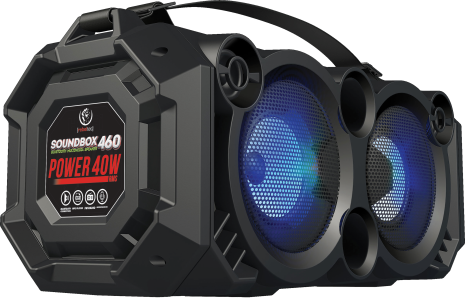 Rebeltec SoundBox 460 Přenosný stereofonní reproduktor Bluetooth černý, 40 W RMS