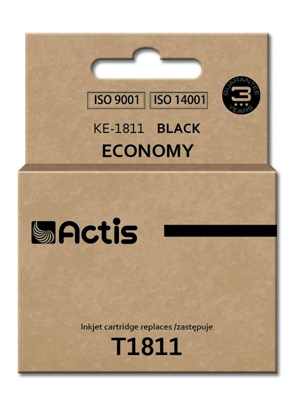 Actis KE-1811 inkoust (náhrada za Epson T1811; standardní; 18 ml; černý)