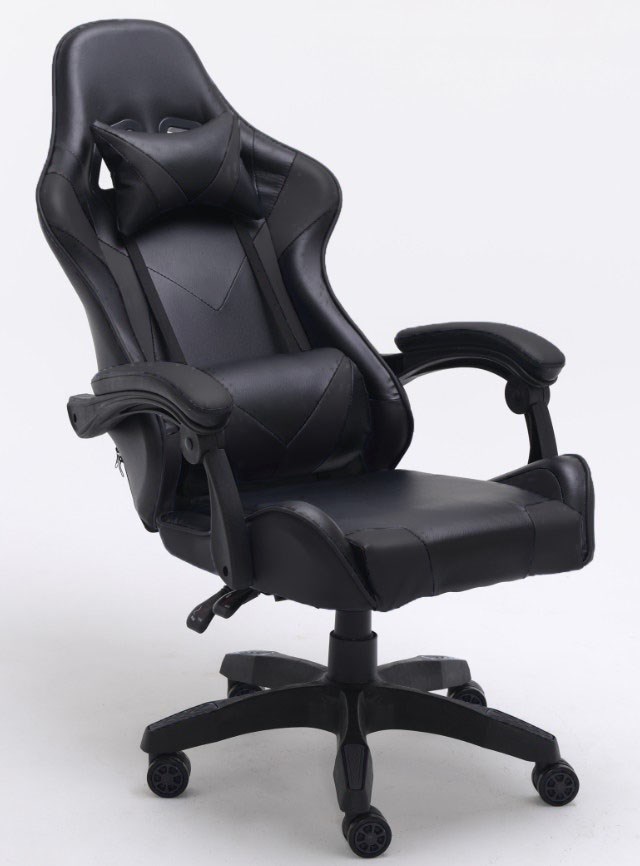 Topeshop FOTEL REMUS CZERŃ kancelářská a počítačová židle Polstrované sedadlo Polstrovaná zádová opěrka