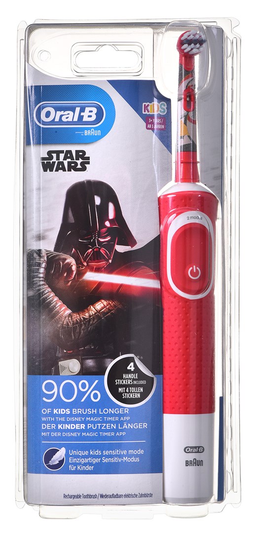 ORAL-B Vitality D100 KIDS Star Wars elektrický kartáček Červená