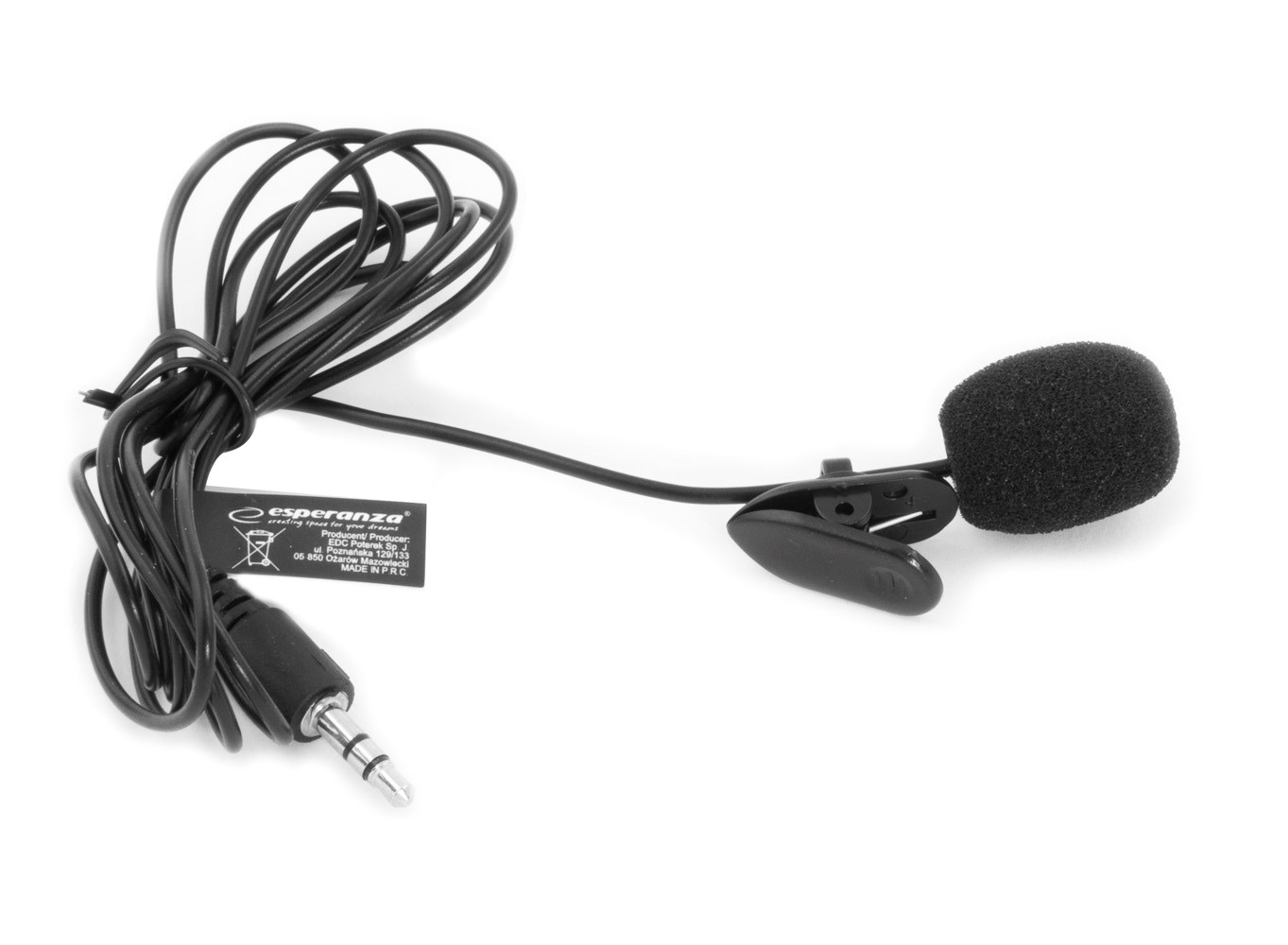 Esperanza EH178 Mikrofon s klipem černý