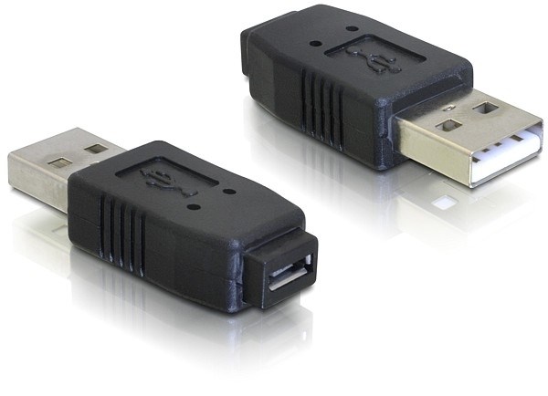 DeLOCK Adapter USB micro-A+B female to USB2.0-A male USB 2.0 A Černá