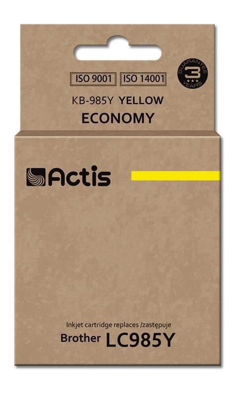 Actis KB-985Y inkoust (náhrada za Brother LC985Y; standardní; 19,5 ml; žlutý)