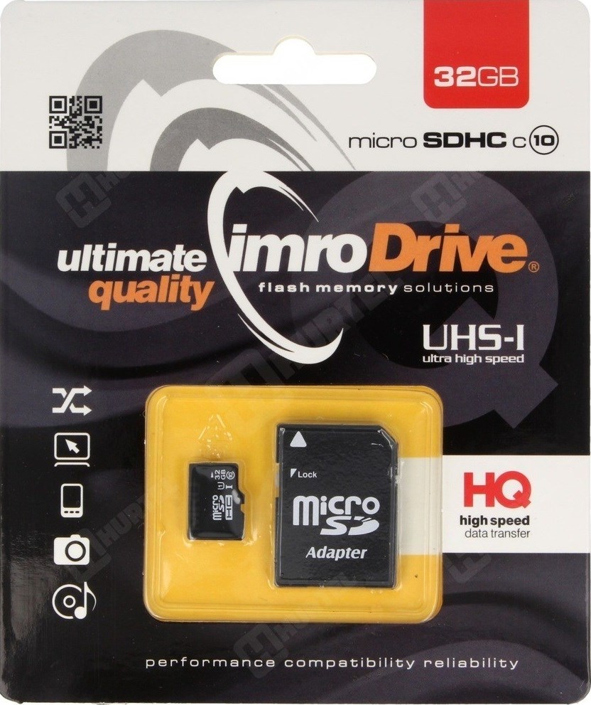 IMRO 10/32G UHS-I ADP paměťová karta 32 GB MicroSDHC Třída 10
