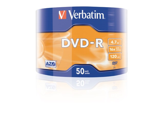 Verbatim DVD-R Matt Silver 50PK Wrap Spindle