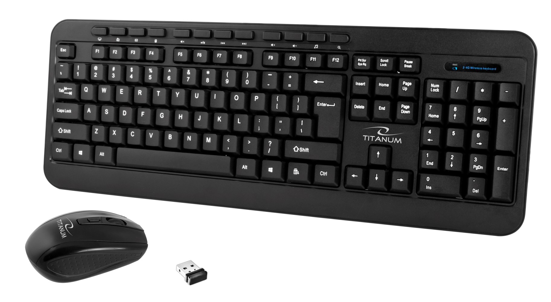 TITANUM TK108 USB klávesnice + myš černá