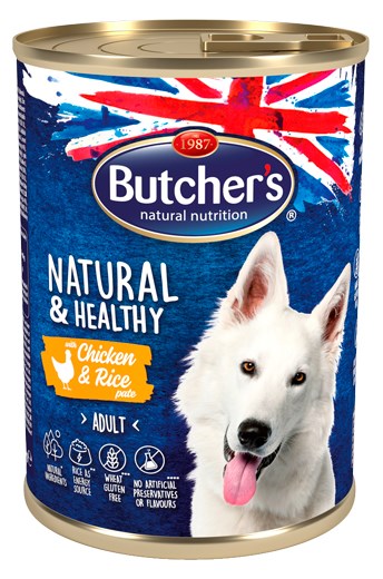 Butcher's Pet Care 5011792005659 konzervované krmivo pro psy Kuřecí maso, Rýže Adult 1,2 kg