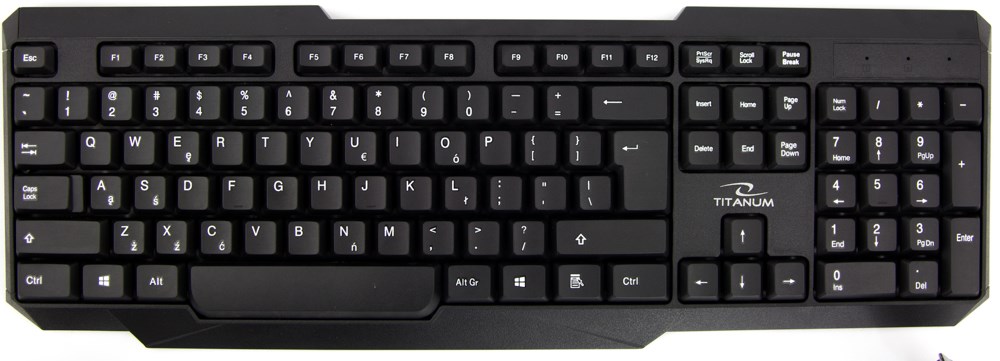 TITANUM TK108 USB klávesnice + myš černá