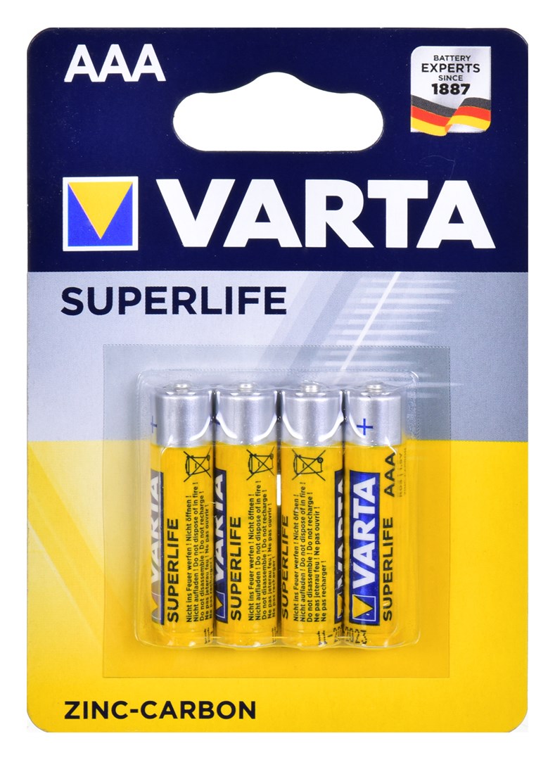 Varta Superlife AAA Baterie na jedno použití Alkalický