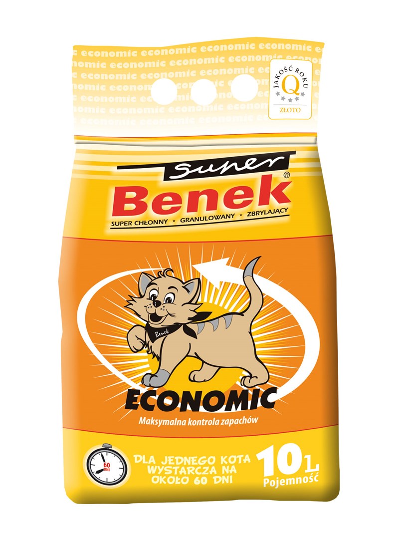 Certech Super Benek Economic - Hrudkující stelivo pro kočky 10 l