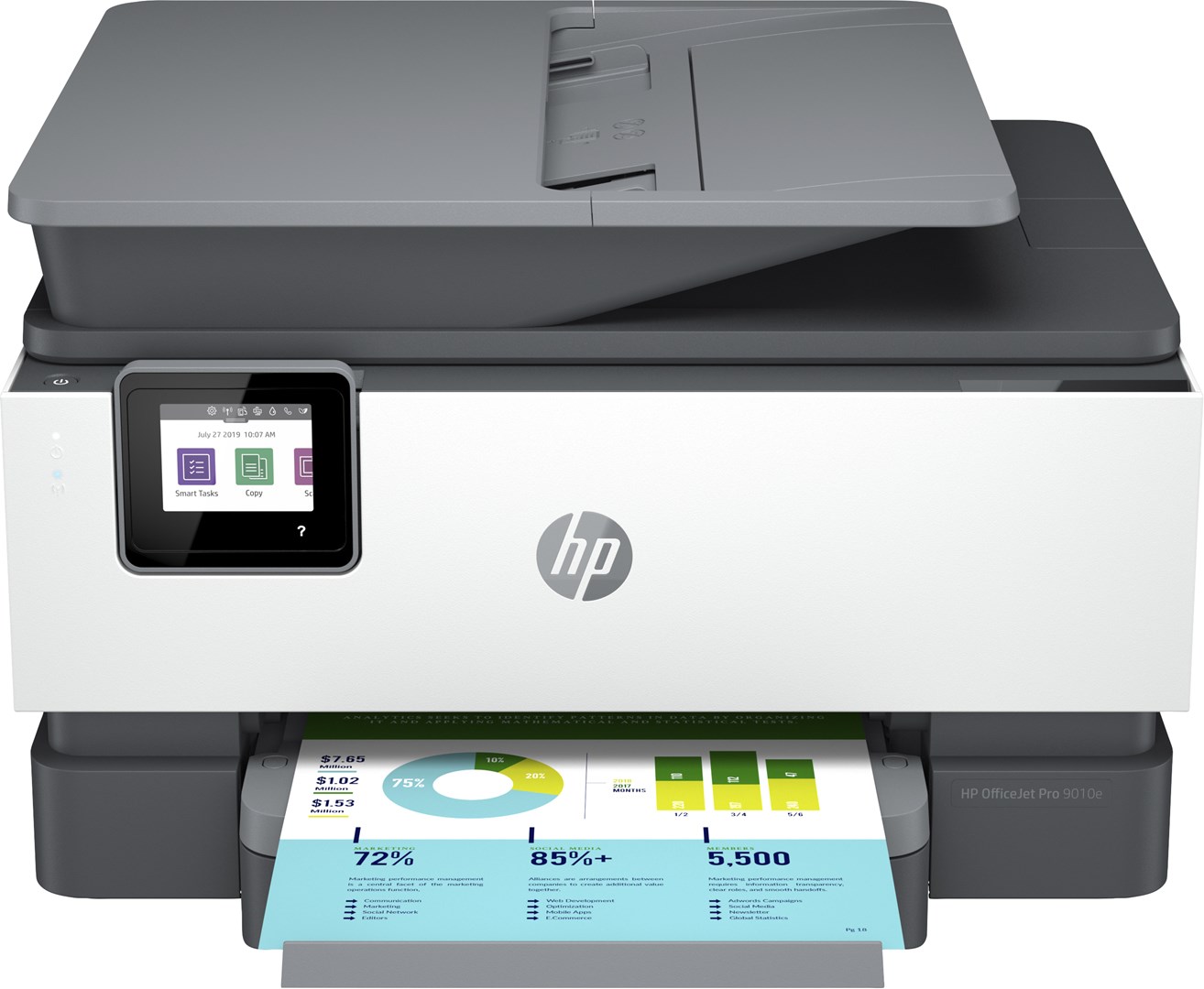 HP OfficeJet Pro Tiskárna HP 9010e All-in-One, Barva, Tiskárna pro Malá kancelář, Tisk, kopírování, skenování, faxování, Bezdrátové připojení; HP+; Podpora služby HP Instant Ink; Tisk z telefonu nebo tabletu