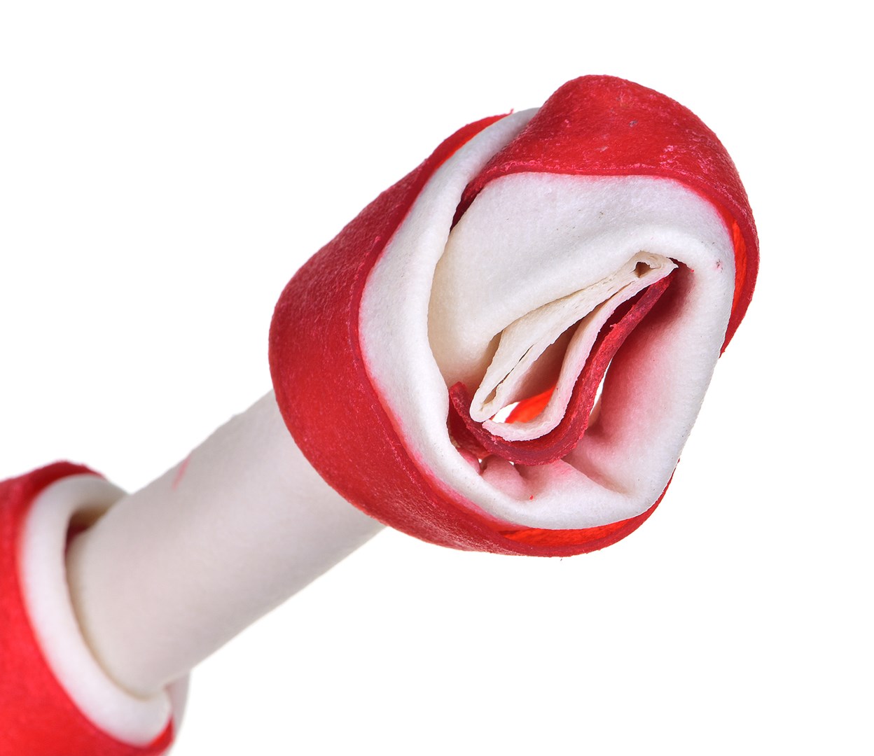 MACED Kost vázaná se slaninou - žvýkací pomůcka pro psy - 16 cm