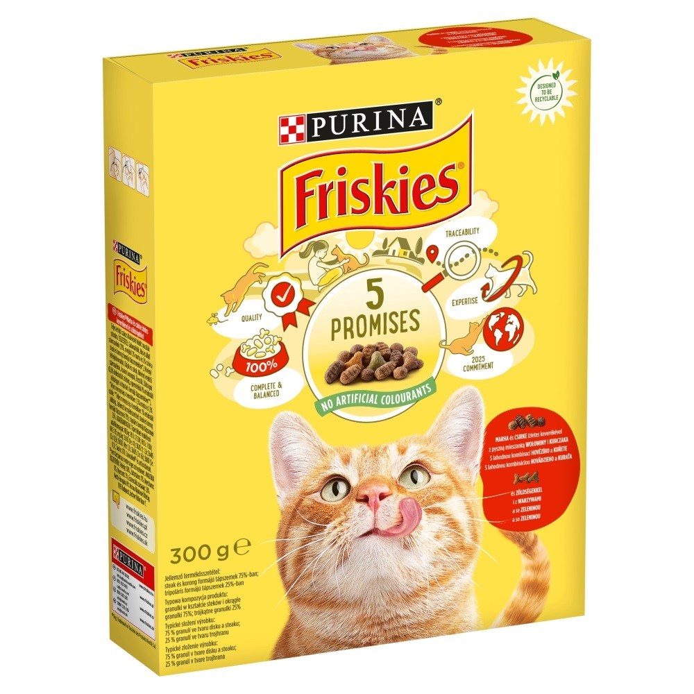 Purina Friskies Adult suché krmivo pro kočky 300 g Kuřecí maso