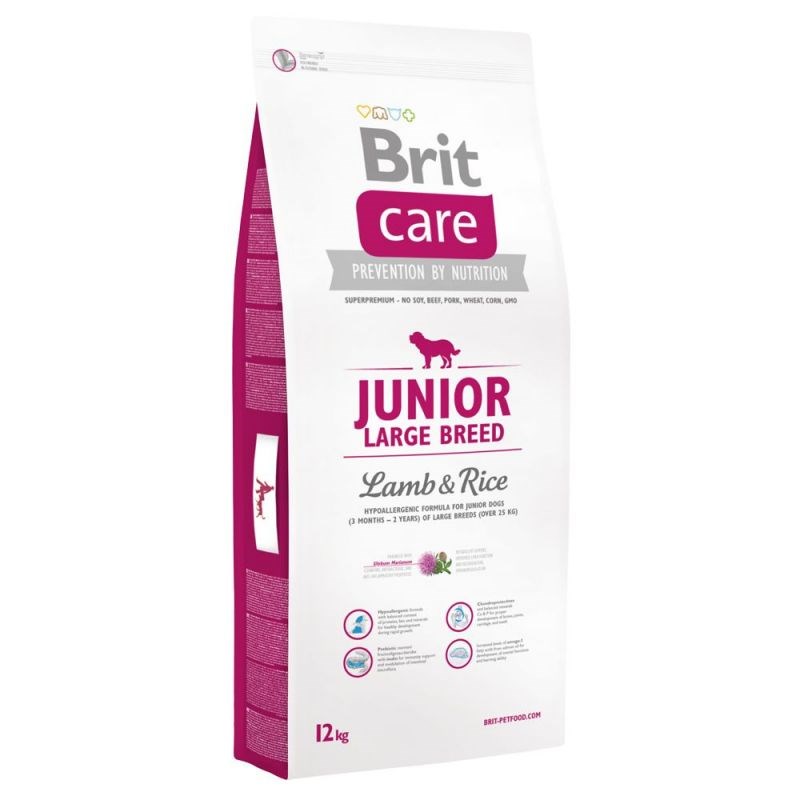 BRIT Care Junior Large Breed Lamb & Rice - suché krmivo pro psy - Jehněcí 12 kg