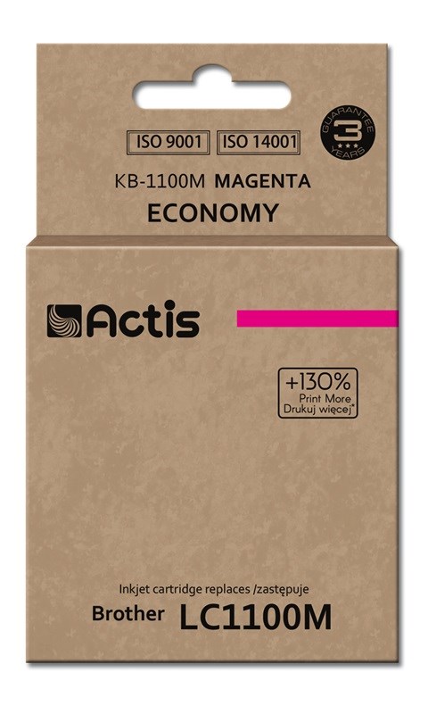 Actis Inkoust KB-1100M (náhradní inkoust Brother LC1100M/980M; standardní; 19 ml; červený)