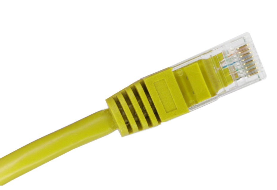 Alantec KKU5CZA1 síťový kabel Žlutá 0.25 m Cat5e U/UTP (UTP)