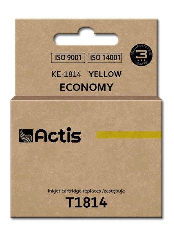 Actis Inkoust KE-1814 (náhradní inkoust Epson T1814; standardní; 15 ml; žlutý)