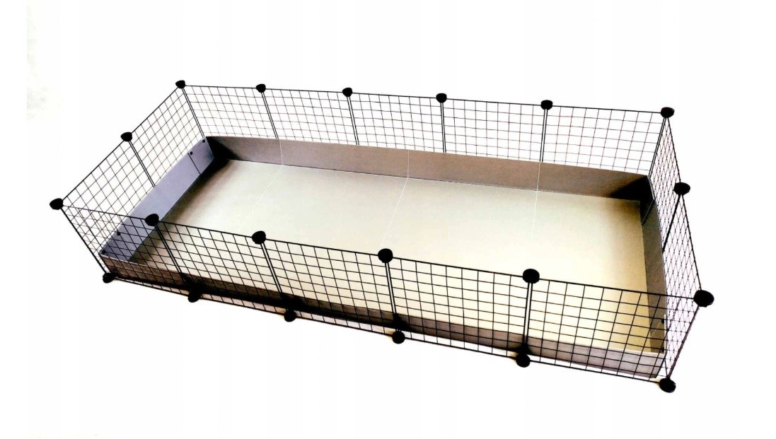 C&amp;C 5x2 modulární klec prase králík ježek stříbrná 180 x 75 x 37 cm