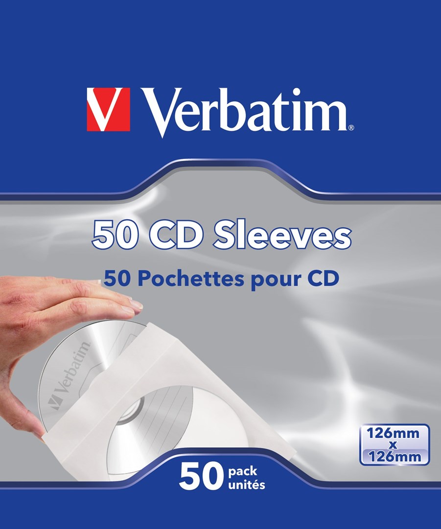 Verbatim Papírová pouzdra na disky CD – 50 kusů