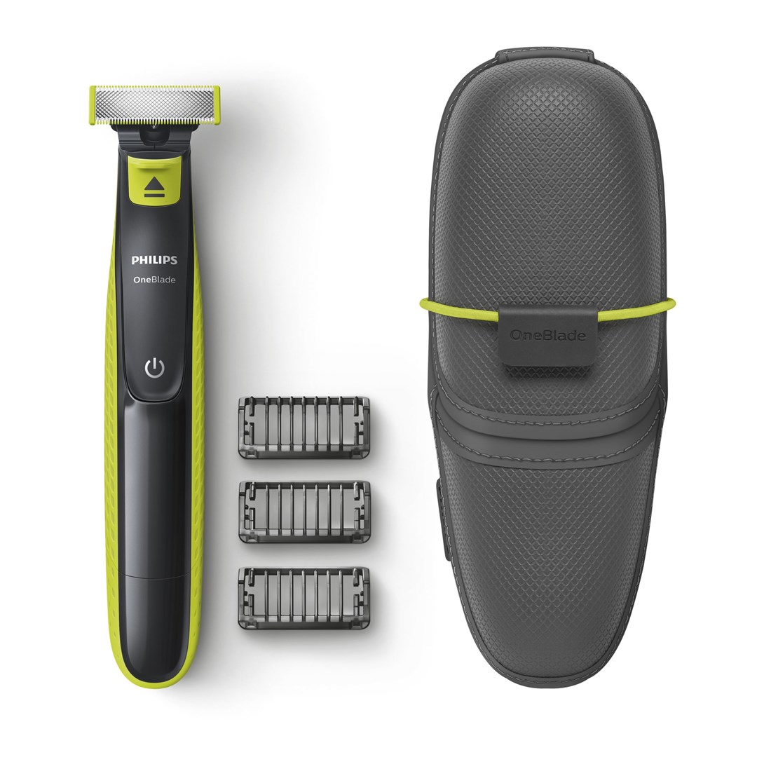 Philips Norelco OneBlade Zastřihuje, tvaruje a holí jakkoliv dlouhé vousy