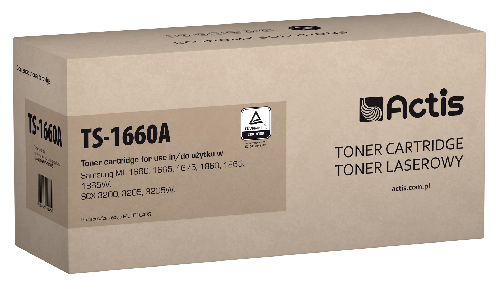 Actis Tonerová kazeta TS-1660A (náhrada za Samsung MLT-D1042S; standardní; 1500 stran; černá)