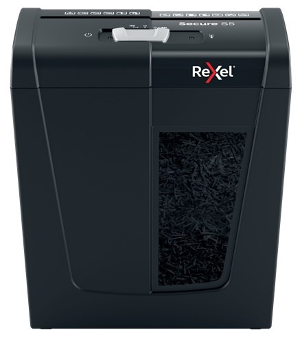 Rexel Secure S5, (P-2), 5 sheets, 10 L garbage can, striped
