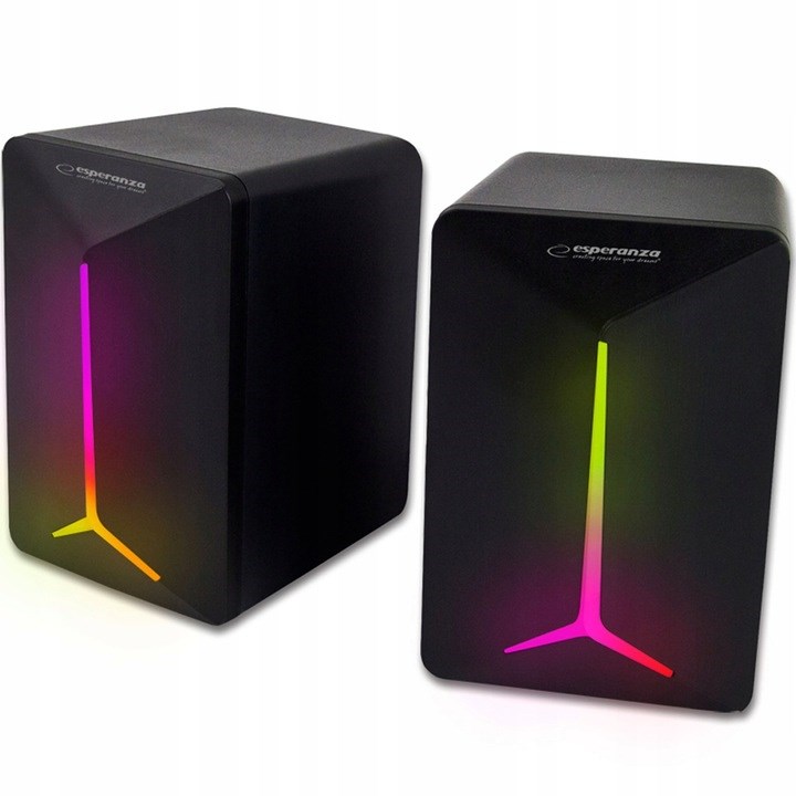 Esperanza Rainbow Frevo EGS105 2.0 počítačové reproduktory s LED podsvícením, 5 W