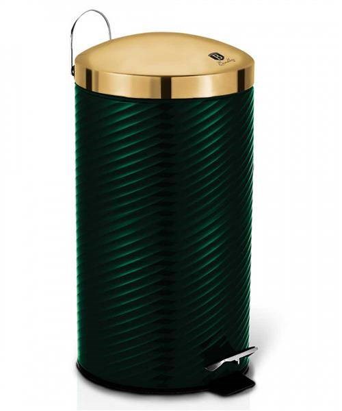 Koš 20l BERLINGER HAUS BH/6441 Emerald Collection, tmavě zelený, zlatý