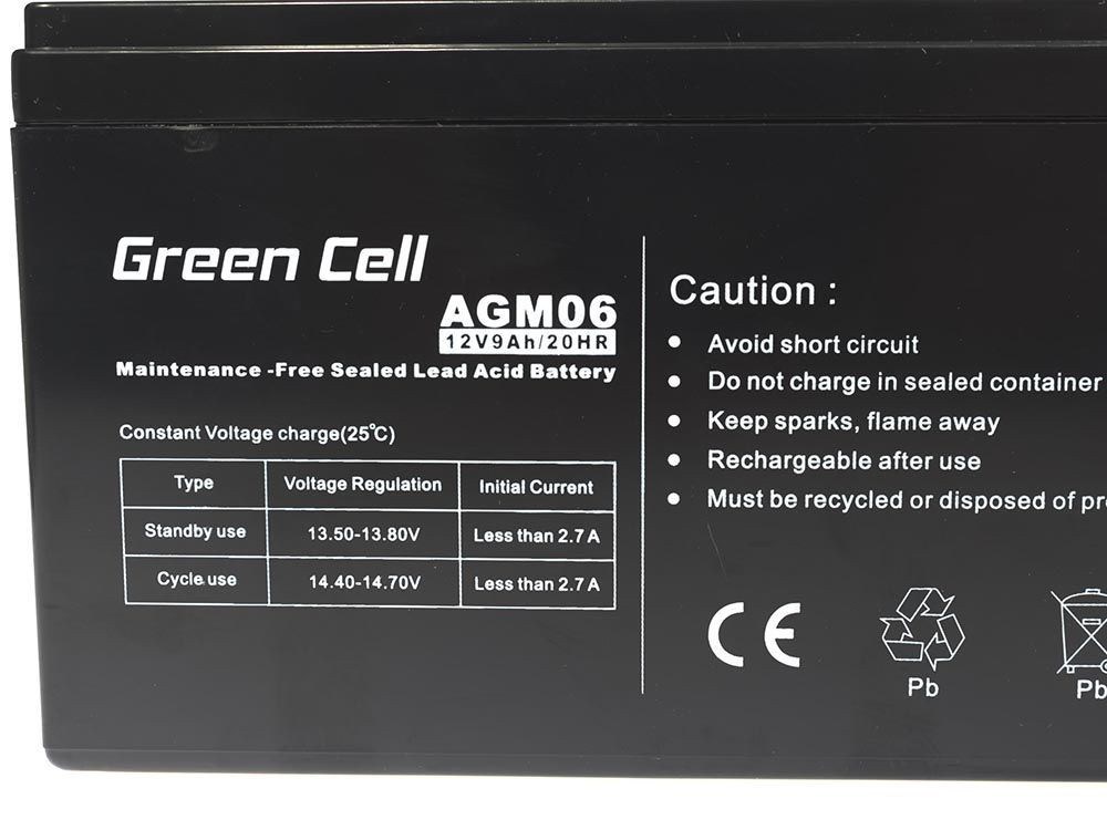 Green Cell AGM06 baterie do UPS Olověná (VRLA) 12 V 9 Ah
