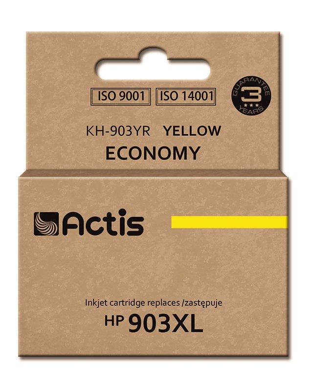 Actis Inkoust KH-903YR (náhrada za HP 903XL T6M11AE; standardní; 12 ml; žlutý) - nový čip