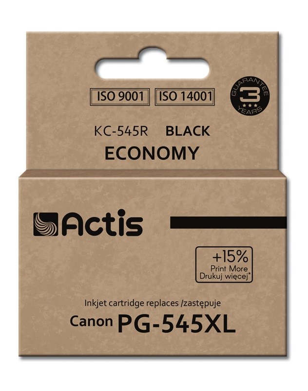 Actis Inkoust KC-545R (náhradní inkoust Canon PG-545XL; standardní; 15 ml; černý)
