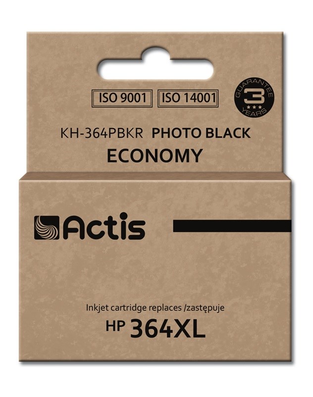 Actis KH-364PBKR Inkoust (náhradní inkoust HP 364XL CB322EE; standardní; 12 ml; černý, fotografický)