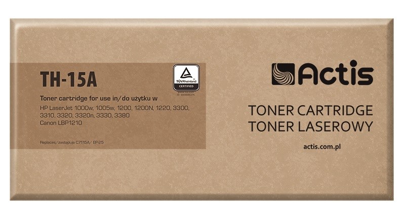 Actis Tonerová kazeta TH-15A (náhrada za HP 15A C7115A, Canon EP-25; standardní; 2500 stran; černá)