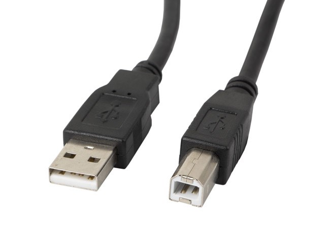Lanberg CA-USBA-11CC-0018-BK USB kabel 1,8 m USB 2.0 USB B Černá