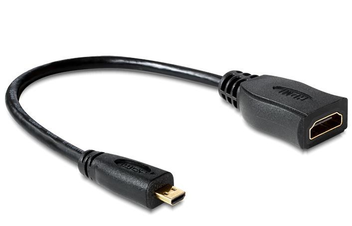 DeLOCK 65391 HDMI kabel 0,23 m HDMI Typ A (standardní) HDMI Typ D (micro) Černá