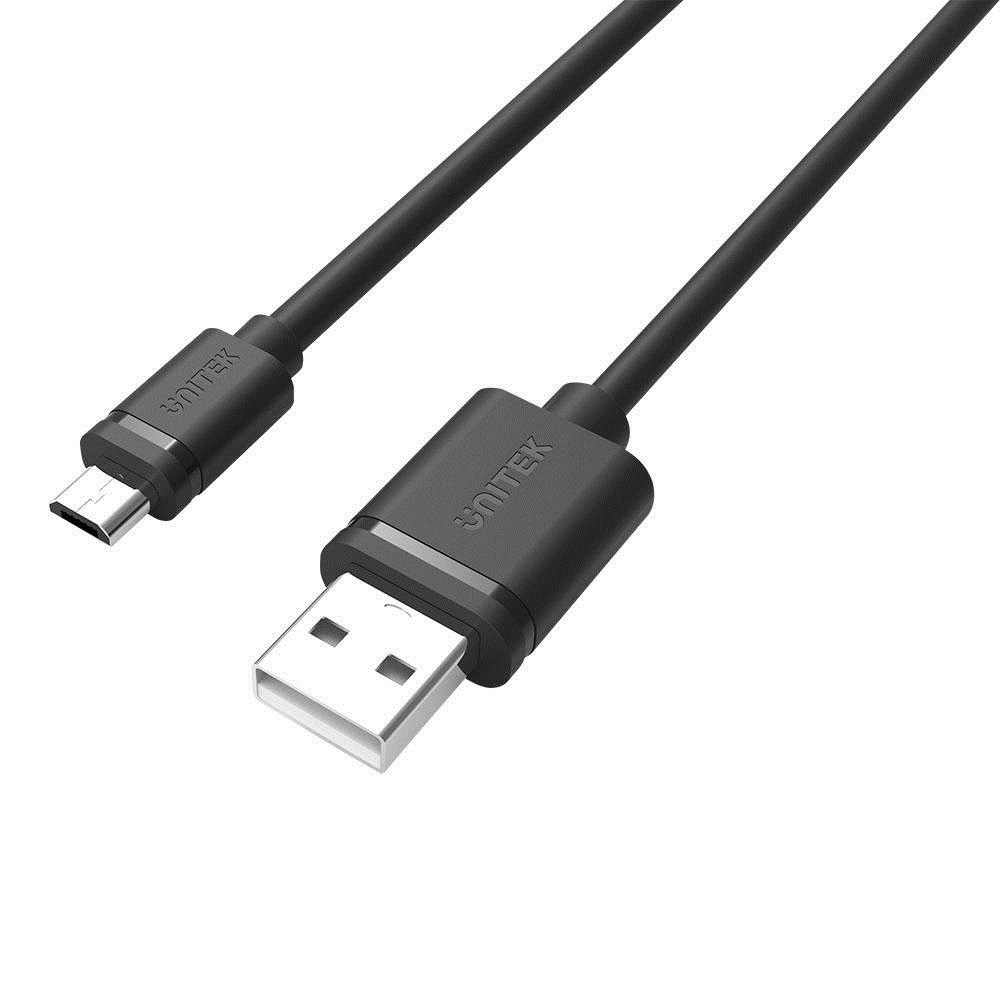 UNITEK Y-C455GBK USB kabel 2 m USB 2.0 USB A Micro-USB B Černá
