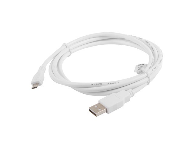 Lanberg CA-USBM-10CC-0018-W USB kabel 1,8 m USB 2.0 Micro-USB B USB A Bílá