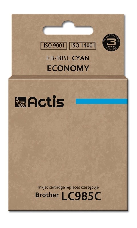 Actis KB-985C inkoust (náhrada za Brother LC985C; standardní; 19,5 ml; modrý)